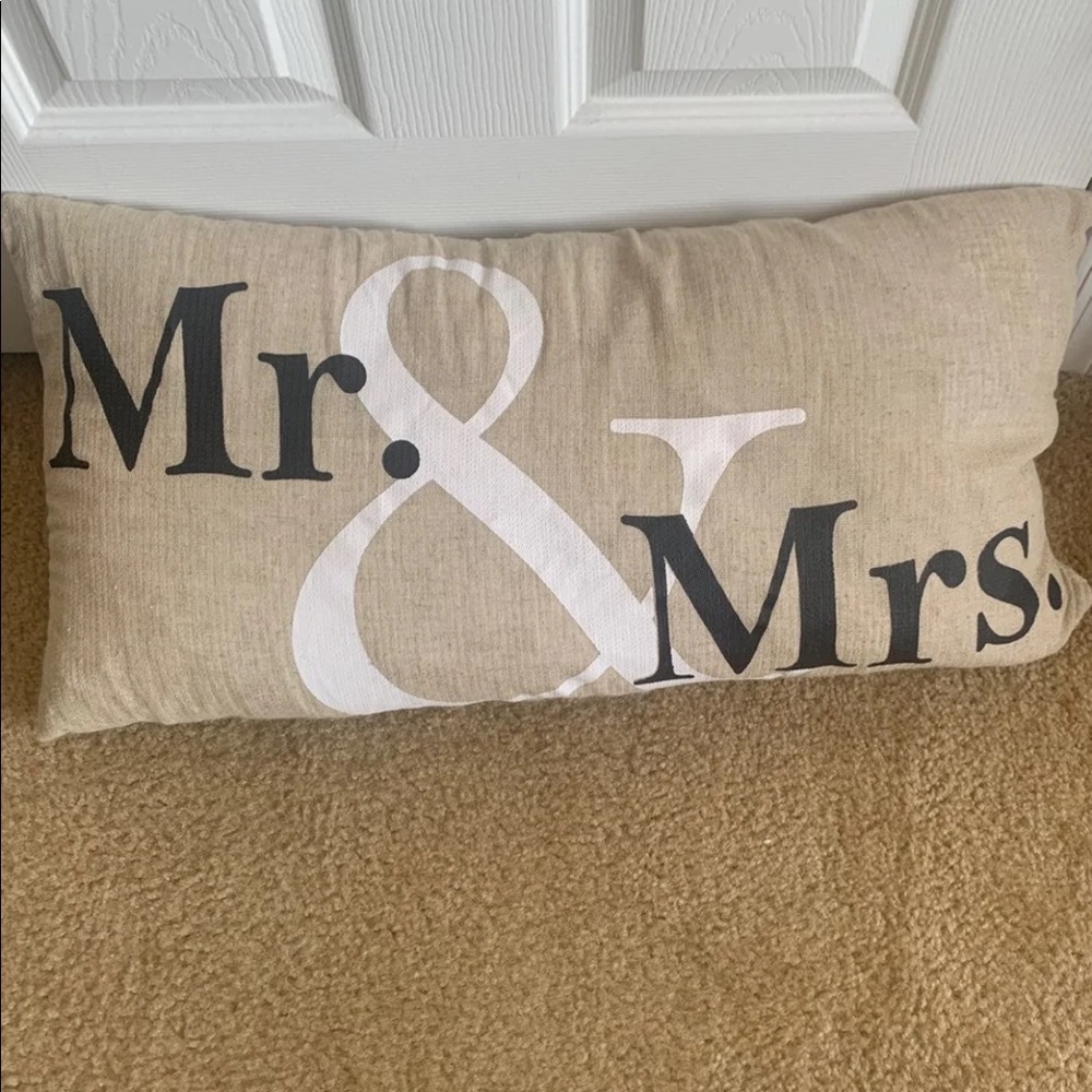 Me & Mrs decorative pillow